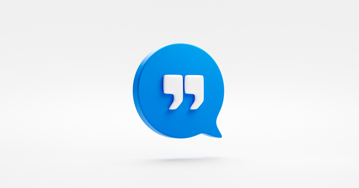 Blue comment bubble icon representing social media comment management tools