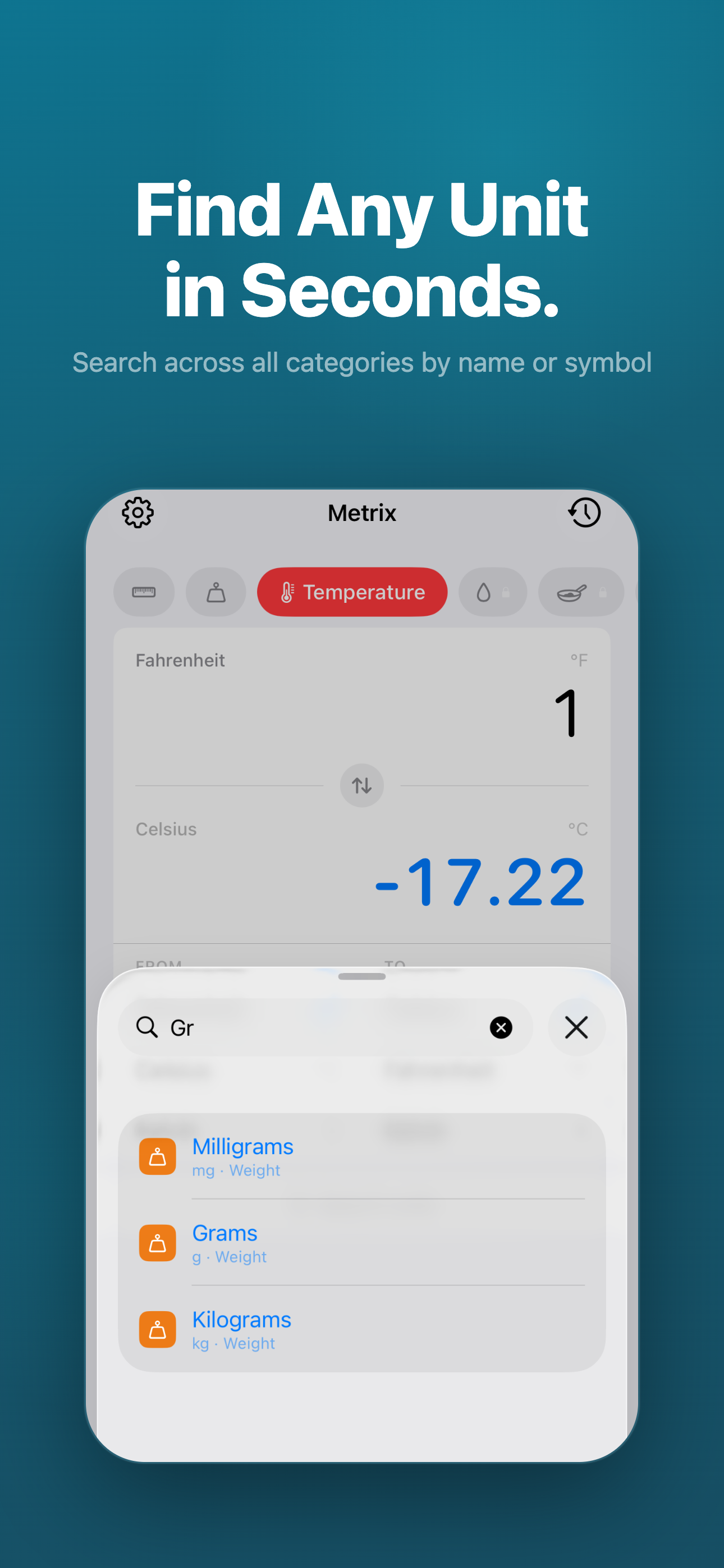 Search across all categories