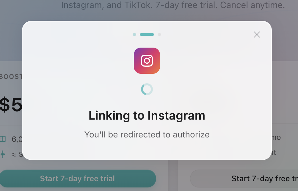 Linking to Instagram