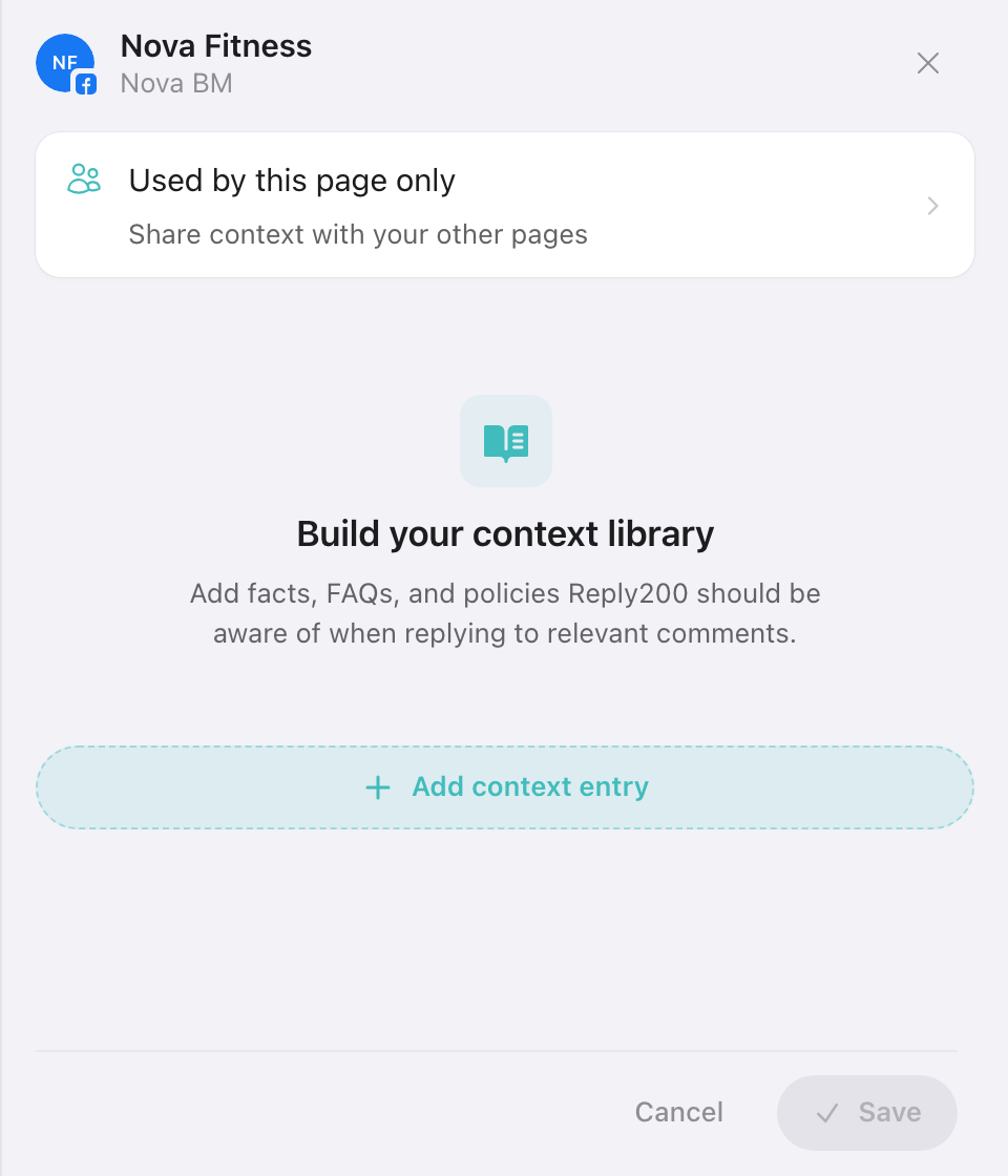 Empty context library